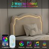 Twin Upholstered Bed Frame with Adjustable Headboard & Smart LED - 3 of 4