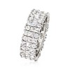 Ross-Simons 3.85 ct. t.w. Baguette and Round CZ Eternity Band in Sterling Silver - 3 of 4