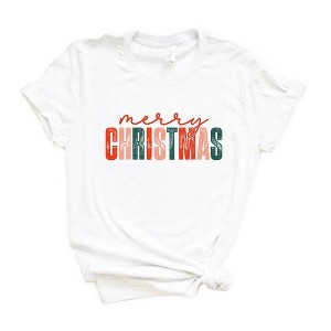 Simply Sage Market Distressed Merry Christmas Short Sleeve Graphic Tee - 1 of 4