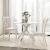ADILE Rubber Wood Dining Room Chair Set of 4, White - 3 of 4