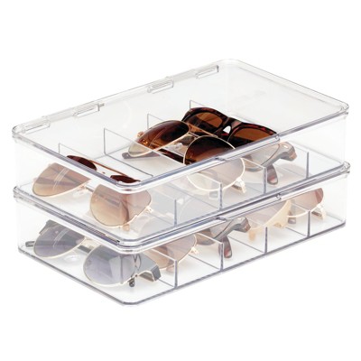Mdesign Stackable Closet Storage Bin Box With Drawer, 4 Pack - Clear &  Reviews