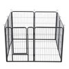 JOMEED Indoor and Outdoor Metal 8-Panel, 32" High Collapsible Dog Pet Playpen Kennel with Integrated Lockable Entry and Exit Door, Black - 4 of 4