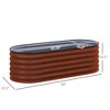 Bencmate Planters Outdoor Raised Garden Bed Kit, Planter Box with Safety Edging for Growing Flowers Herbs Vegetables, Brown, 59"*23.5"*16.5" - 3 of 4