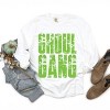 Ghoul Gang Block Distressed - Women's Garment Dyed Long Sleeve Graphic T-Shirt - 3 of 4