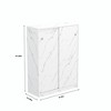 TiramisuBest 5.9" Black High Foot Shoe Cabinet with Double - Sided Mesh Doors, Movable Double -Proof & Seismic Base, Sweeping Machine for Living Room - 3 of 4