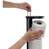 Joseph Joseph EasyStore Luxe Stainless Steel Concealed Toilet Paper Holder Stand Storage with Lid, Hods up to 3 Rolls - 4 of 4