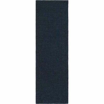 Hauteloom Brockton Solid Wool Dark Blue Area Rug