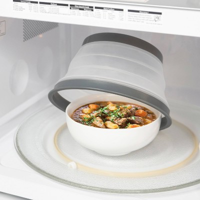 3 in 1, Hook Top Microwave Cover for Food & Versatile 11.5*3.3+12+10  Grey