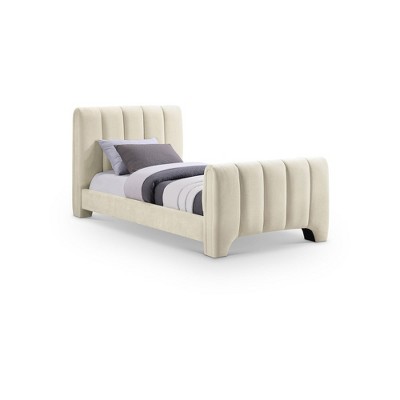 Meridian Furniture,Camila Chenille Fabric Bed