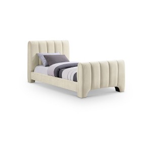 Meridian Furniture,Camila Chenille Fabric Bed - 1 of 4