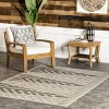 Nuloom Oliva Modern Diamond Indoor/Outdoor Patio Area Rug 5x7, Beige - 2 of 4