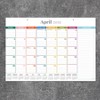 TF Publishing 13.5"x14.5" 2026 Rainbow Blocks Medium Desk Pad Monthly Blotter Calendar - 4 of 4