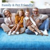 Area Rug Modern Ombre Bordered Machine Washable Rug for Living Room Bedroom Border Gradient Stain Resistant Accent Rug - 3 of 4