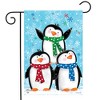 Briarwood Lane Winter Penguins Garden Flag Snowflakes Scarfs 12.5 - 2 of 4