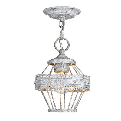 Rustic Blue Verde Patina Mini Pendant Light