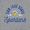 Women's San Jose State University Spartans Cap Sleeve Baby Rib Crop Top Athletic Heather - 3 of 4