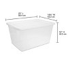 Racxily Storage Box, Clear Plastic Storage Bin with Snap-on Lid, White - 3 of 4