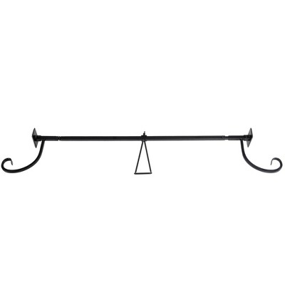 Adjustable Black Metal Garland Hanger for Single Door