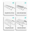 Metal Carport, Heavy Duty Carport with Steel Roof, Reinforced Frame, Outdoor Garage Car Shelter Shade for 2 Cars, Boats and Truck - 3 of 4
