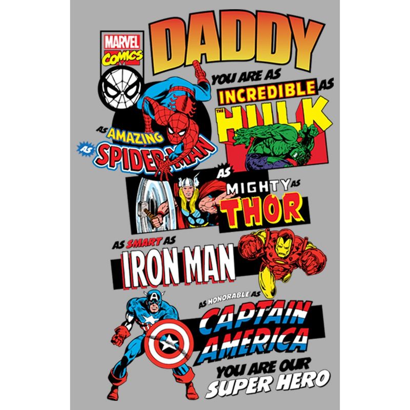 Boy's Marvel Daddy You are Our Super Hero T-Shirt, 2 of 6