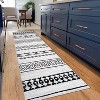 Vintage Geometric Area Rug Non Slip Low Pile Soft Rug Farmhouse Bohemian Carpet Living Room Bedroom Dining Room Rug - 2 of 4