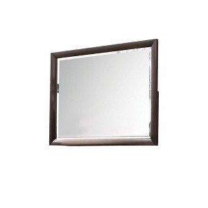 HomeRoots 36" Merlot Wood Framed Mounted Dresser Mirror - 1 of 4