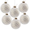 YOOCOZZ Classic Household Christmas Holiday Decoration 6 Set, 3.9" Xmas Tree Ornaments Ball,  Multicolored Glass Xmas Decorative Hanging Ball - 2 of 4