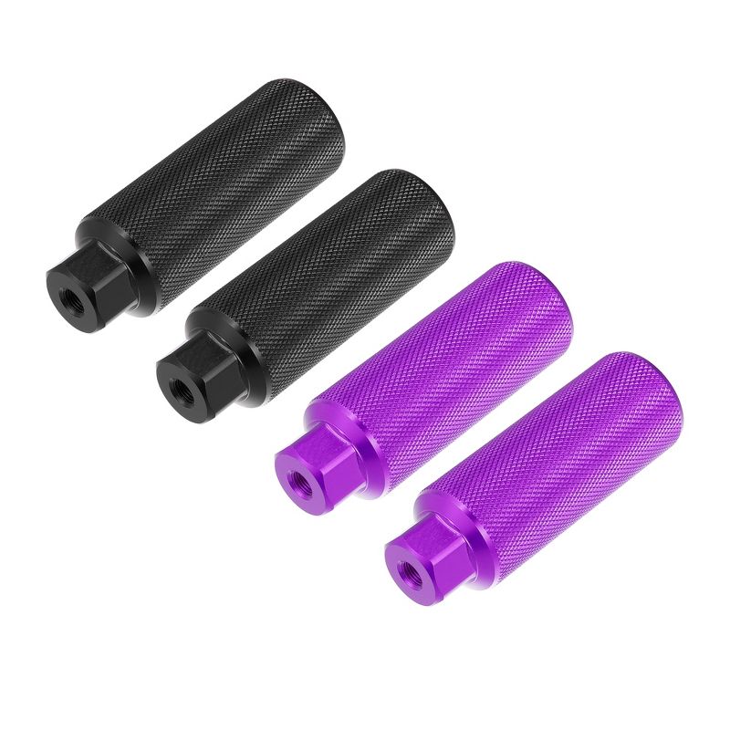 Unique Bargains Universal Aluminum Alloy Axle Rear Foot Pegs Footrests for BMX MTB Bike Bicycle Fit 3/8 Inch 2 Pair, 1 of 7