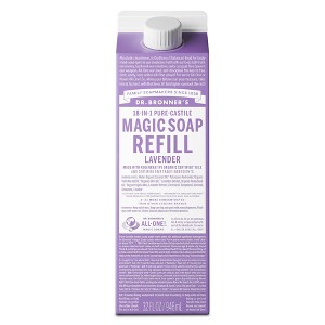 Dr. Bronner's Lavender Pure Castile Soap Refill Carton - 32 fl oz - 1 of 4