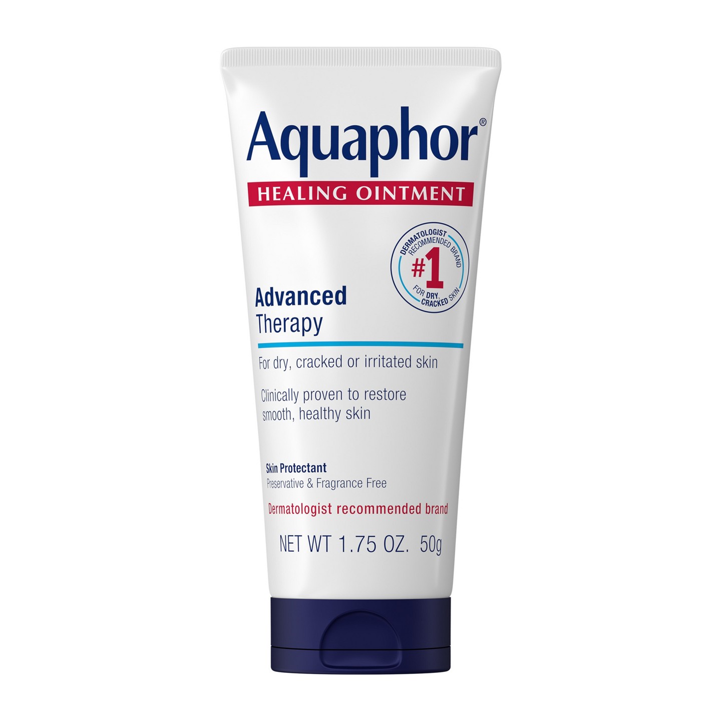 Заживляющая мазь Aquaphor Healing Ointment для сухой и потрескавшейся кожи, 1.75 oz — фото 1