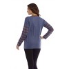 Women's Wood Button Smiley Face Pullover - ANGEL - 3 of 4