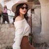 Attop Polarized Sunglasses Retro Square Design Sunglasses UV400 Fashion, Gradient Brown Frame, Brown Lenses - 2 of 4