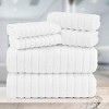 BAGOKIE 100% Turkish Cotton Corduroy Ribbed Bath Towels 6-Piece Set - 4 of 4