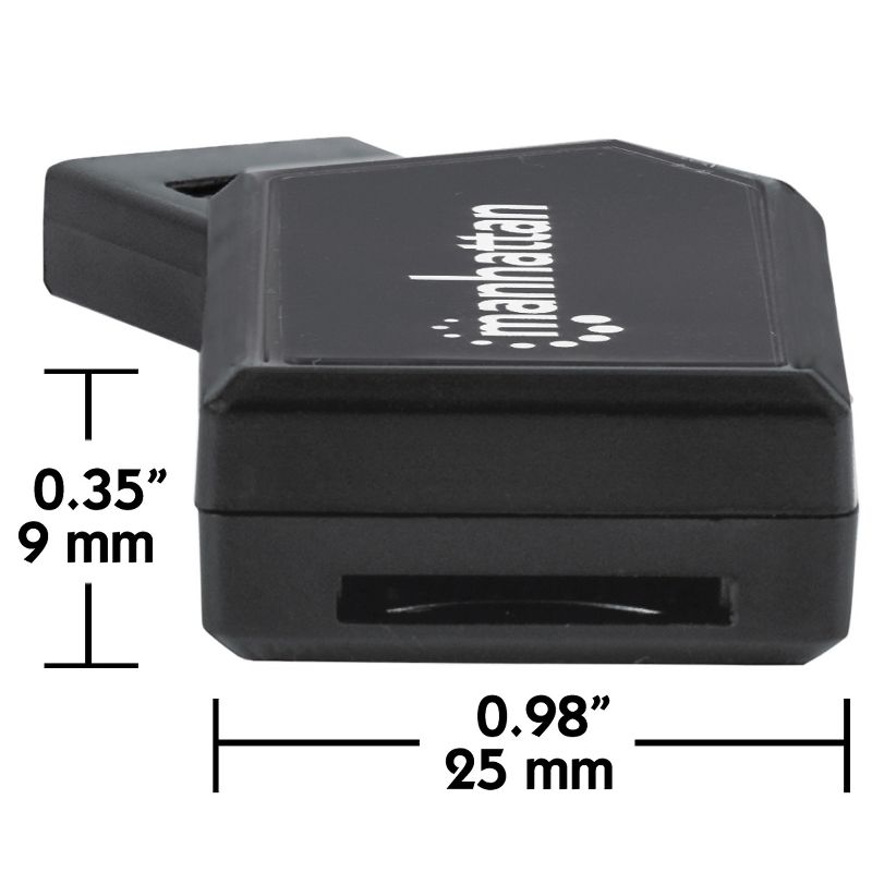 Manhattan® Mini USB 2.0 Multi-Card Reader/Writer, 5 of 8