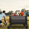 VisioGear Extra Large 300L Folding Wagon Cart with 480lbs Capacity, Side Pockets, and Drink Holders for Camping, Black&Gray, 41.34"*25.2"*44.17" - 2 of 4
