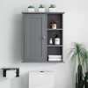 Sapphtopaz Modern Wall Mounted Medicine Cabinets with Door Wooden Bathroom Cabinet with Open Shelves Over Toilet Bathroom Wall Cabinet - 3 of 4
