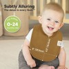 KeaBabies 8pk Organic Quin Baby Bibs for Drooling and Teething, Cotton Drool Bibs, Newborn Baby Boys, Baby Girls Bibs - 4 of 4