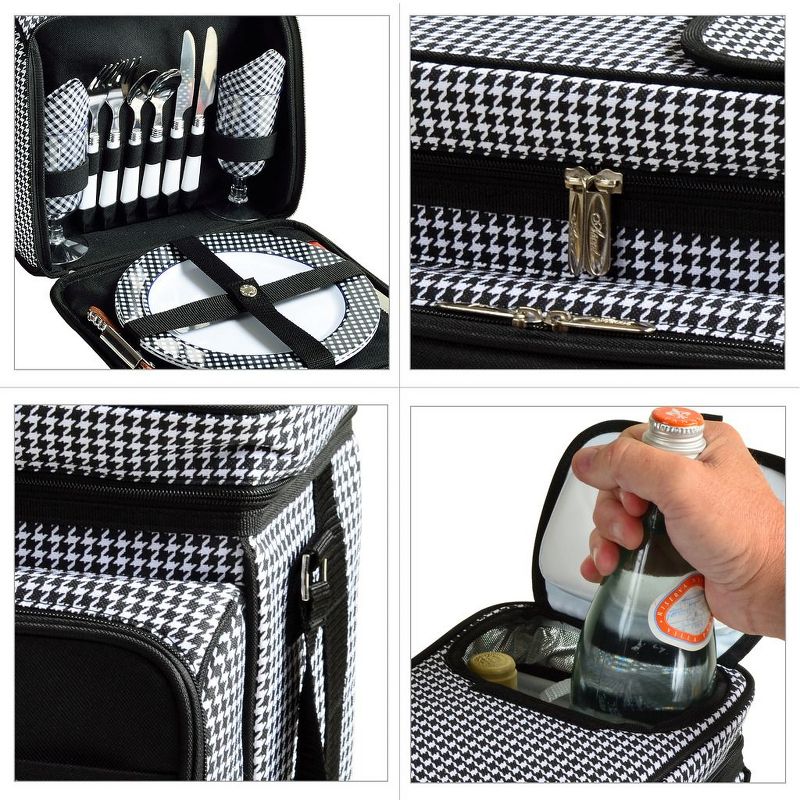 Picnic at Ascot Insulated Picnic Basket/Cooler Fully Equipped with Service for 2, 4 of 5