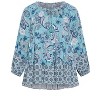 Avenue Imari Empire Waist Spliced Top - 4 of 4