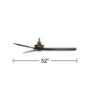 52" Casa Vieja Rustic Farmhouse 3 Blade Indoor Ceiling Fan with Remote Control Oil Rubbed Bronze Matte Black Wood for Living Kitchen Bedroom Family - 4 of 4