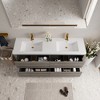 Whisen Freestanding Bathroom Vanity with Stone Resin Sink, U-Shaped Interior, 2 Soft-Close Drawers, Pre-Assembled Cabinet - 3 of 4