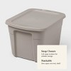 18gal Non-Latching Storage Tote Gray - Brightroom™ - 4 of 4