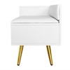 NicBex Storage Bench Modern Wooden Shoe Bench with Drawers, Adjustable Shelves, Rattan Doors and Cushion for Mudroom, Entryway - 4 of 4
