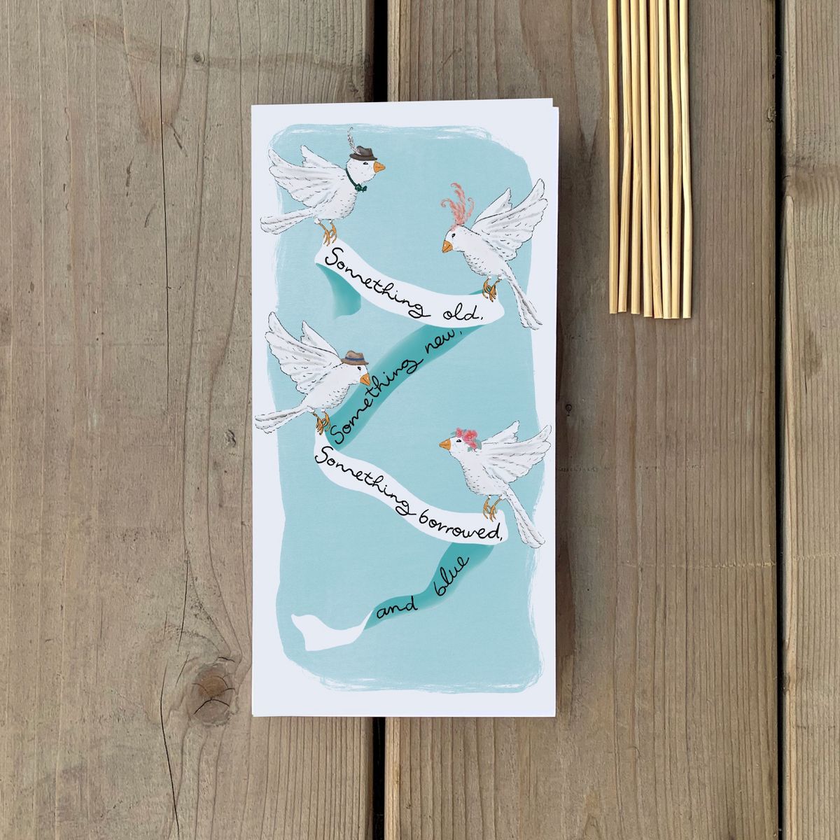 2ct Something Old, New, Borrowed and Blue Long Greeting Card Pack by Ramus & Co - thumbnail 2