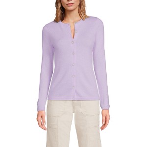 Lands' End Women's Cashmere Cardigan Sweater - 1 of 4