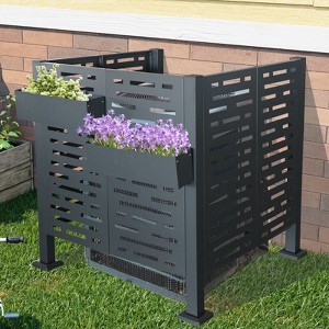 3.5 x3.5 FT Air Conditioner Fence for Outdoor Units, Metal Privacy Fence Cover, Perfect to Conceal Air Conditioning Units - 1 of 4