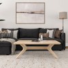 Plank+Beam Solid Wood Cross Leg Rectangular Coffee Table, 48" Coffee Table for Living Room - 2 of 4