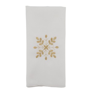 Saro Lifestyle Table Napkins With Snowflake Design (Set of 4) - 1 of 4