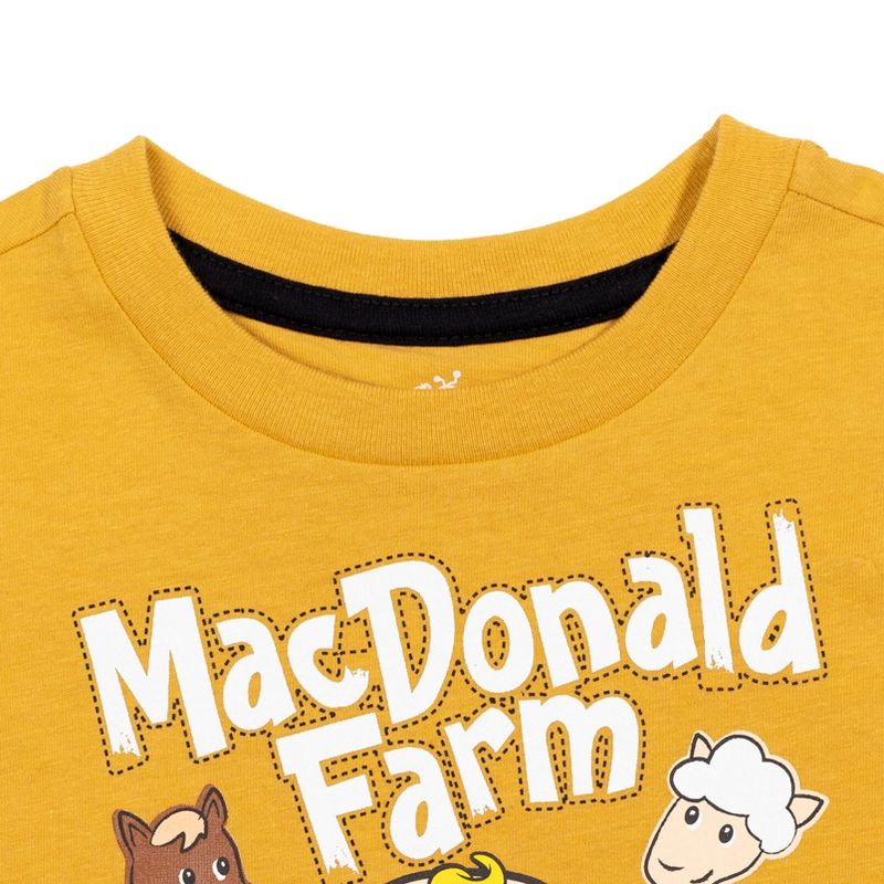 CoComelon JJ MacDonald Farm Short Sleeve Graphic T-Shirt Yellow , 3 of 8