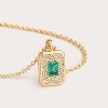 14K Gold Plated Gemstone Pendant Necklace - Tarnish-Proof Dainty Chain for Women, Birthday Gift Jewelry - 4 of 4
